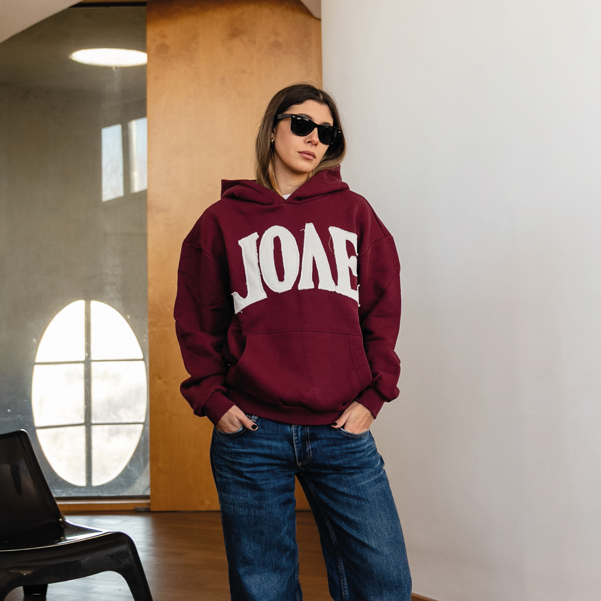 Arch Logo Hoodie Bordeaux