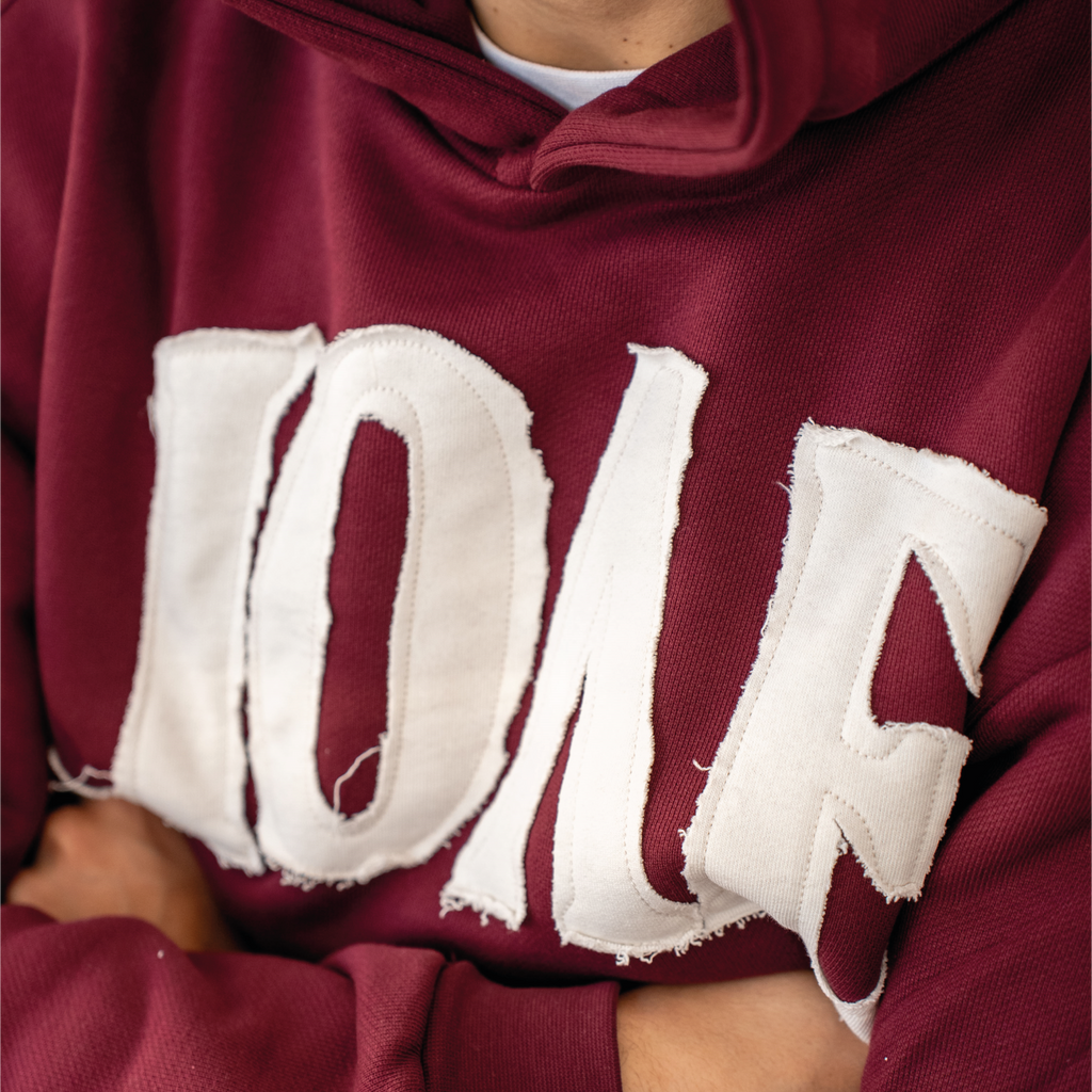 Arch Logo Hoodie Bordeaux