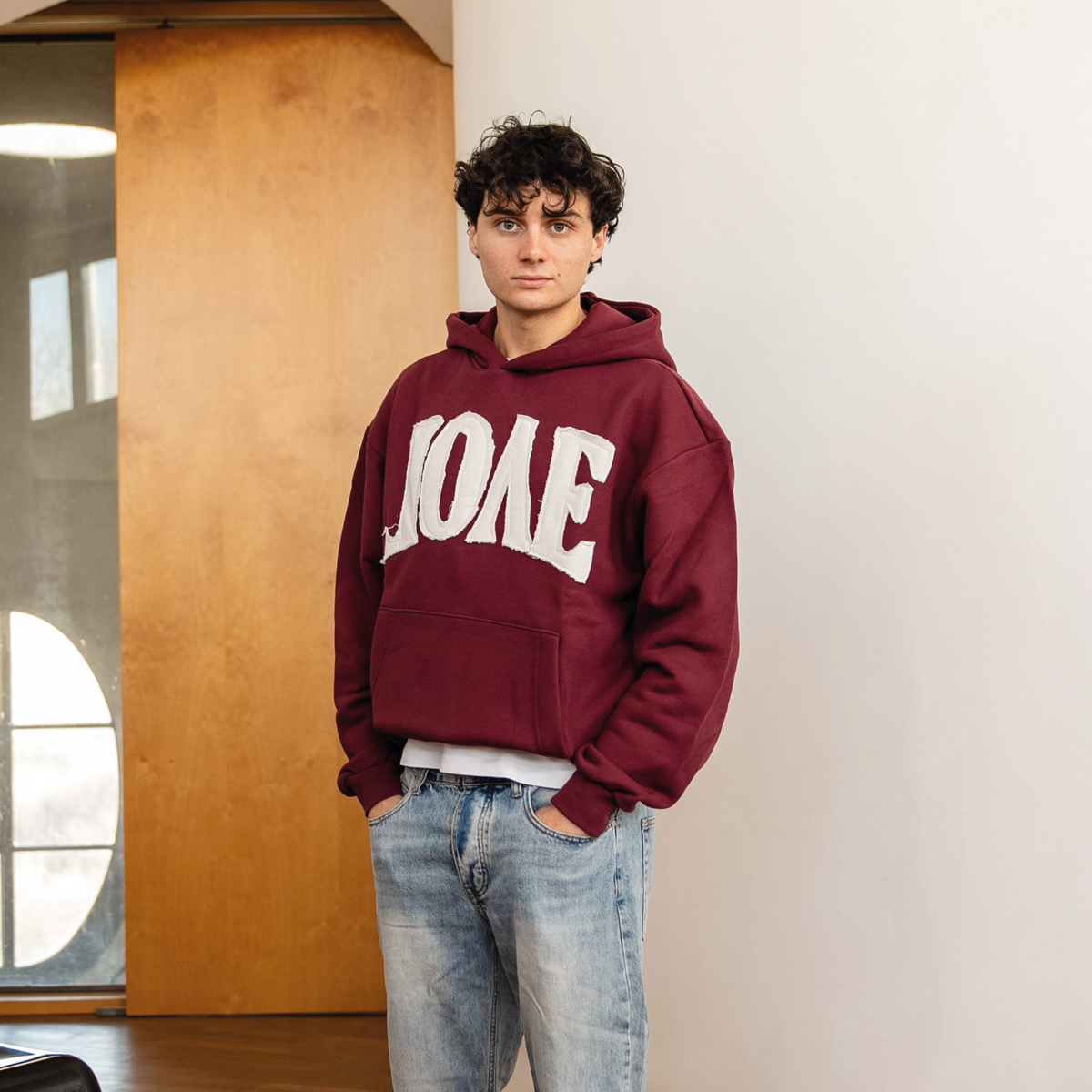 Arch Logo Hoodie Bordeaux